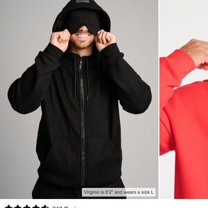 Comfrt airplane mode Black Zip-Up Hoodie medium